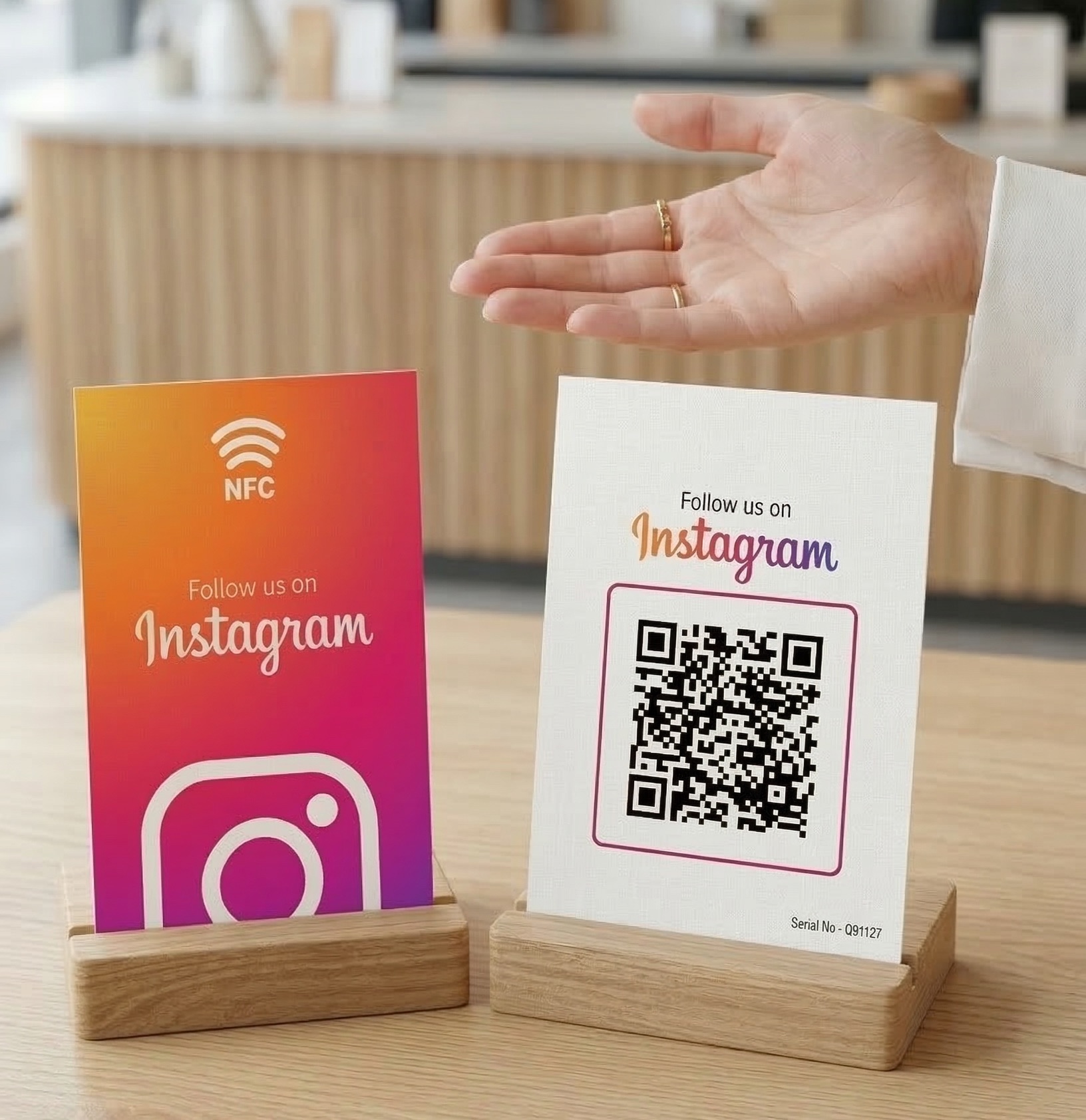 Masaliq Instagram NFC and QR Follow Card