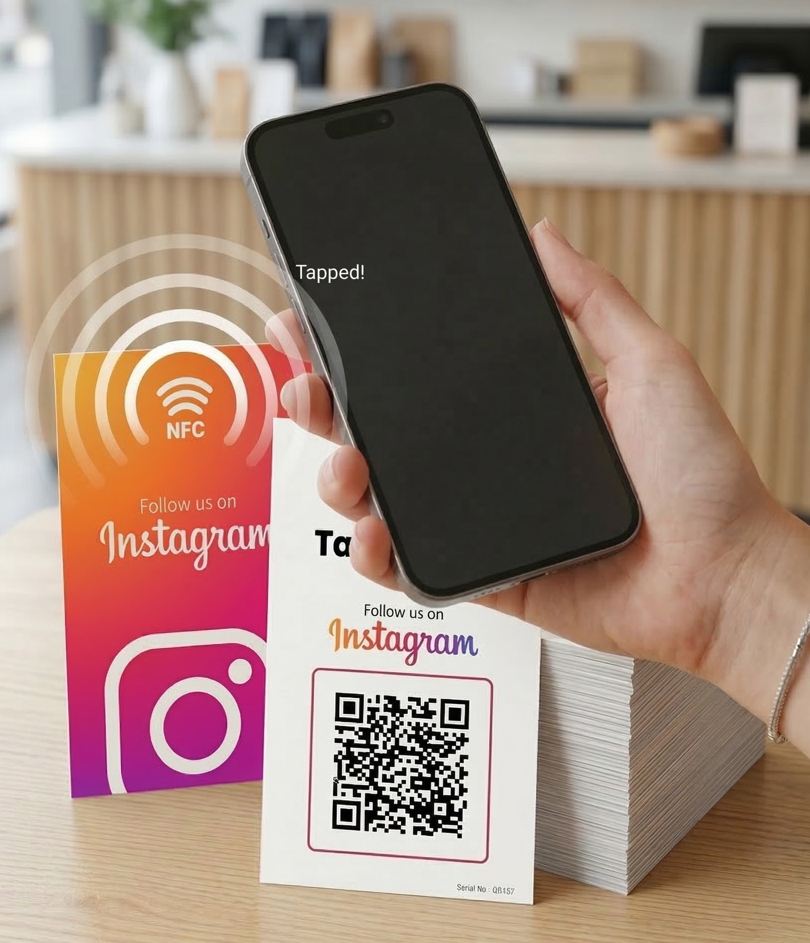 Masaliq Instagram NFC and QR Follow Card